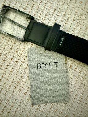 BYLT Premium Basics Lido Woven Black Belt L/XL. NWT